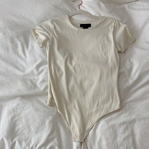 Cream Bodysuit - Women Tops